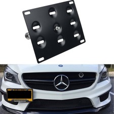 Front Bumper Tow Hook License Plate Mount Bracket Bolt on No Drill Relocator ... picture