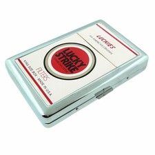 Vintage Luck American Original Silver Metal Cigarette Case RFID Protection picture