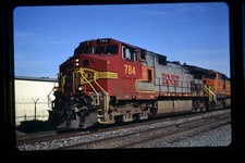 Railroad Slide - BNSF #784 Locomotive Stockton CA 2009 Freight Train Vintage picture