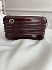 RIMOWA Ruby Red Burgundy Maroon EVA AIR Amenity Kit Case Hard Shell Pouch Empty picture