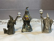 Vintage 1980’s Artist Ray Lamb Perth Pewter Wizards With Crystals, Signed picture
