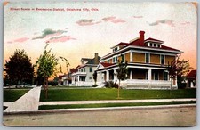 1900s Oklahoma City Oklahoma Residence District Street Scene Photo Postcard picture