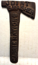 ANTIQUE CARRIE NATION(S) SOUVENIR MINI CAST IRON ADV. HATCHET TEMPEREST ACTIVIST picture