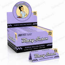 Blazy Susan Purple 1 1/4 Rolling Papers Full Box 50 Packs 2500 Leaves picture