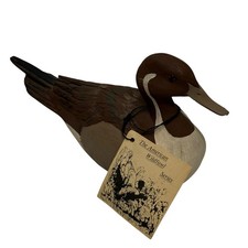 Vintage 1985 American Wildfowl Series Pintail Duck Decoy Carved Wood Craft-Tex picture