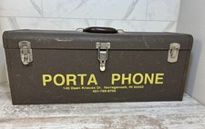 Old School Vintage Porta Phone Trunk With Controls And Cable No Phone Or Headset picture