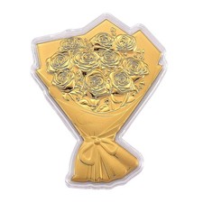 24K Golden Forever Rose Bouquet Emboss Sheet with Book Packaging 10mg picture