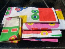 Marimekko Bo Boo twin pillow case, 1 fitted & 2 flat sheets, vtg picture