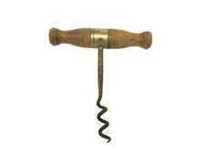 Antique Wood Handled Corkscrew May 5th 1888 Manufactured in New York Patented  picture