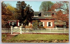Historic Long Island Homestead 1852 Farmhouse Tomlin Plastichrome Postcard PC015 picture