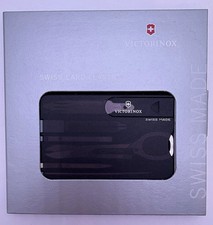 VICTORINOX Swiss Card Classic Translucent Black Swiss Army Knife 0.7133.T3 picture