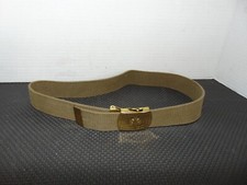 Vintage Boy Scout green belt with solid brass buckle 28