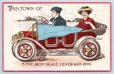 Bunceton, Missouri Greetings From, Pennant, Old Car, 1920 MO Postcard picture