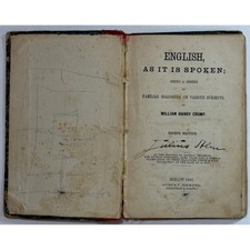 1881 English As It Is Spoken William Hanby Crump 8th Ed Antique Book picture