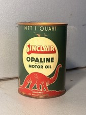 RARE SINCLAIR OPALINE 1 Qt Vintage Oil Can DINO Great Condition EMPTY picture