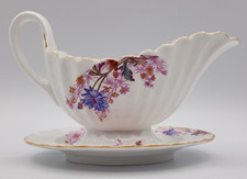 Spode Chelsea Garden Gravy Boat w/ Attached Underplate England picture