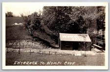 Entrance to WOMPI CAVE Watson, Iowa Real Photo Postcard Early 1900s picture