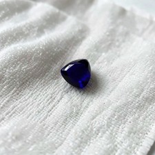 Trillion Cut Sapphire Blue 10-12 CT Loose Gemstone, Modern Stone for Pendants picture