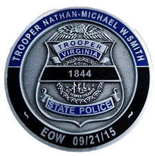 Virginia State Police End Of Watch Memorial Challenge Coin  Division 1 picture