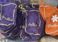 Lot Of 40+ Purple Crown Royale Drawstring Empty Bags. Variety Sizes picture