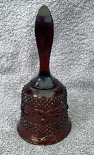 Decorative 6” Dark Amber Glass Bell picture