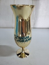 Mirrored Gold Las Vegas Cup MGM Grand Drinking Goblet Chalice Hurricane, 10