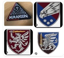 Set of 4 pcs  Ukrainian Military Morale Patches (Kraken, Air Assault Forces) picture