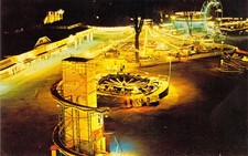 ORIGINAL OH Chippewa Lake Amusement Park 1964 THE MIDWAY NIght Postcard A88 picture