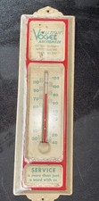 Vintage Vogel Real Estate Auctioneer Monticello, Indiana Metal Thermometer picture