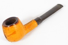 Vintage WHITEHALL LEATHER Estate Tobacco Pipe Leather Wrapped Briar picture