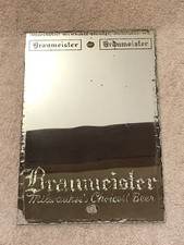 Rare Vintage Braumeister Beer Milwaukee, Wis. Glass Mirror Sign picture