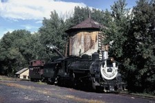 Denver and Rio Grande Western 498 with caboose at Gato NM 2008 5 x 7 Photo picture