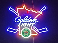 16''x14'' Michelob Golden Light Minnesota LED Neon Sign With Dimmer USB Powered picture