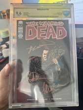 Walking Dead #100 CBCS 9.6 Jeffrey Dean Morgan NEGAN SKETCH Signed Sketch Comic picture