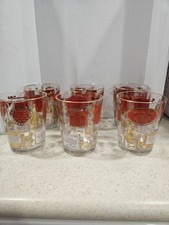 Vintage Mid Century Here's How Recipe Rocks Glasses Set Of 6 picture