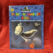 Vintage 1996 Casper Paint ’N’ Marker Book Golden Books Unused Coloring picture