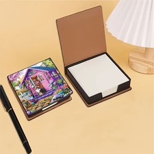 2D Purple Flower Room Cute Cat Fairy Tale Sticky Note Box, Contains 160 Sheets o picture