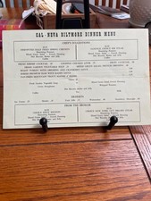 Vintage Cal-Neva Biltmore Dinner Menu From 1950s With Classic Chefs Suggestions picture