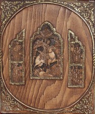Greek 6 '' Icon Carving  Orthodox Saint George hand made picture