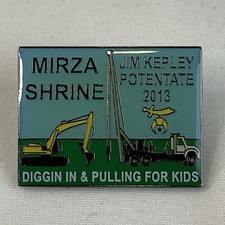 Pin Mirza Shrine Pittsburg KS Enamel Lapel/Fez/Tie Pin 2013 Front End Loader picture