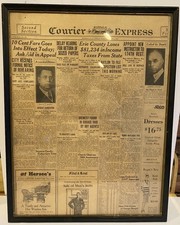 1927 Buffalo Courier-Express Newspaper Framed Original July 1 Prohibition Era picture
