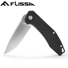 FLISSA EDC Pocket Knife Folding Tactical Knife w/G10 Handle D2 Blades Liner Lock picture