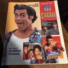 ORIGINAL Vintage Feb 1995 HBO Guide Magazine Jim ￼Carrey Major League II picture