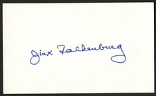 Jinx Falkenburg d2003 signed autograph 3x5 card Actress Fashion Model R257 picture