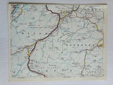Vintage Aberdeen Scotland Map 1968 United Kingdom Inverness Banff Perth Angus picture