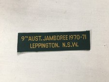 1970 9th Aust jamboree Leppington NSW boy Scout International Patch picture