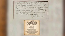 1823 Joel Parkhurst Estate Receipt Temple NH Lexington MA Antique Manuscript picture