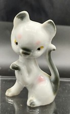 Vtg Porcelain Kitty Cat Siamese Figurine 3