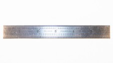 Vintage The L.S.S. Co (Starrett) No. 607 Tempered No. 7 Steel Ruler 6