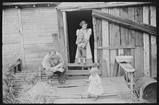Photo:West Virginia Coal Miner Family Cabin 1940s Woman Child Rural Porch picture